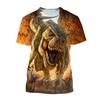 Fashion Animal Dinosaur 3D Printed T-shirt For Men Hot Sale Tyrannosaurus Short-sleeved Round Neck Tee Shirt Casual Street Tops