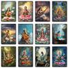 Divine Goddess Durga Hindu Indian Hindu Meditation Yoga Poster Print Wall Art Pictures Canvas Painting Living Room Home Decor