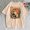 Japanese Grunge Cat T-shirt Women Harajuku Graphic Anime Retro Streetwear Digital Shirt Hip Hop Retro 2000s Women Graphic