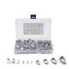 195Pcs Steel Wire Rope Sling Loops Aluminum Crimping Loop Sleeve Assortment Kit