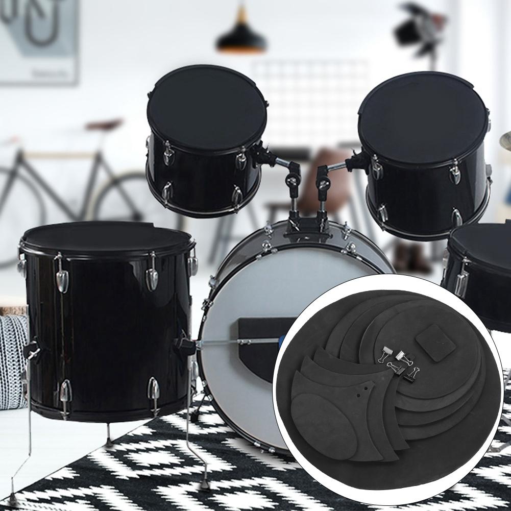 14 Pcs Drum Practice Pad EBR Material Drum Mute Practicing Pad for Player