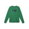 Embroidered Logo Crew Neck Pullover Sweatshirt Men Tops Green FZ4729-399