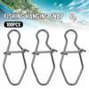 Stainless Steel Line Tackle Fast Lock Connector Barrel Swivel Oval Split Rings Fishing Hanging Snap