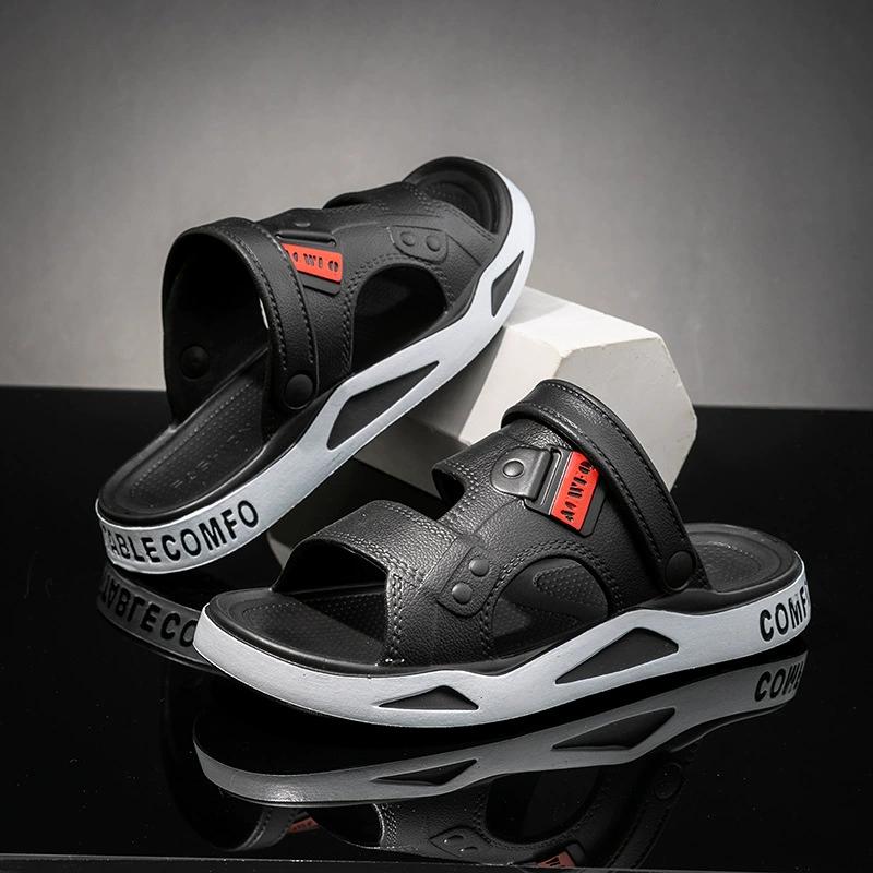 Men's Slippers Summer Sandals Light Adult Thick-soled Beach Shoes Non-slip Open-toe Sandals for Outdoor