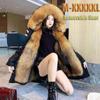 Winter Pie Overcoming Faux Fur Liner Mid-length Women's Parka Coat Plus Velvet Thick Warm Down Jacket