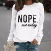 American European Fashion Casual Women Long Sleeve Printed Slogan Cross Border Sweatshirt
