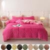 4pcs Vertical Rabbit Fleece Winter Baby Fleece Bed Sheet Cover Pillowcase Thickened Warm Bedding
