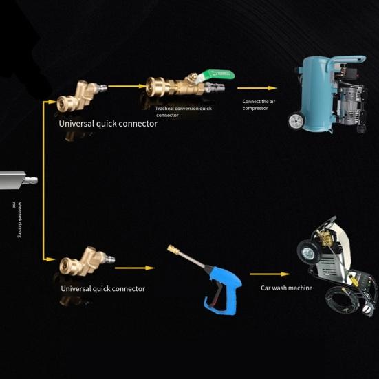 Car Radiator Cleaning Wand 24-inch Portable Radiator Cleaner Wand 4500 PSI Radiator Flush Cleaning Tools Auto Truck RV