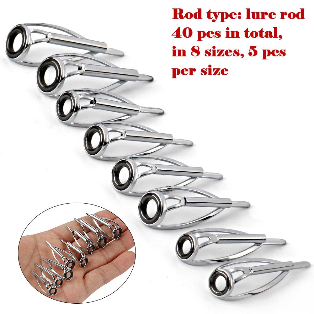 High-quality Fishing Rod Guide Ring 40 Pieces Fishing Guide Ring Sea Fishing Fishing Guide Ring Fishing Tool