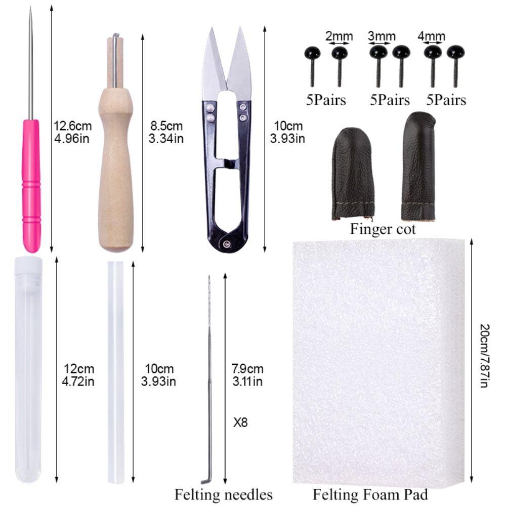 Chain Handmade Felt Needle 25 Colors Needle Felting Kit Wool Felting Tools Diy Sheep Wool Felt Toy