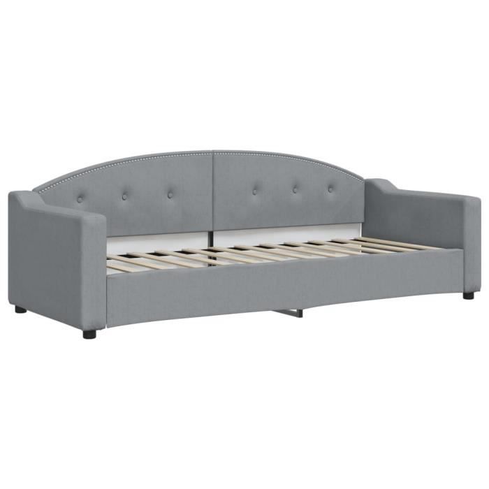 VidaXL Daybed with Mattress Light Grey 80x200 Cm Fabric 3197507