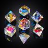 UDIXI Natural Gemstone Dice Set, 7 Gemstone DND Dice for Dungeons and Dragons, Handmade Glass Dice for MTG Tabletop Games (Prism Glass)