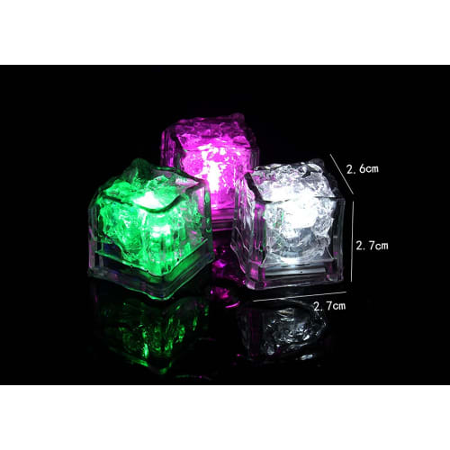 Set of 12 LED Sensor Ice Lights, Multicolored, Glowing Ice Cubes for Parties, Champagne Towers, Weddings, Year-End Parties, and Bar Decorations