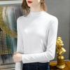 Modal Bottoming Shirt Women's Semi-turtleneck Spring and Summer New Women's Clothing Long-sleeved Inner Slim-fit Solid-color Top