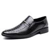Fashion Big Size Embossed Business Leather Shoes for Men Spring Autumn New Designer Solid Color  Fashion Casual Dress Shoes Man