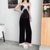 New Autumn Velvet 3PCS Pajamas Set Sleepwear Sexy Lace Trim Bath Robe Nightgown Loose Casual Velour Home Clothes Loungewear