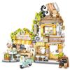 1077Pcs Street View Coffee Shop Building Blocks Model Creative Building Set for Girls Simulation Architecture Toy Gifts for Kids