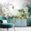 European Style Photo Wallpaper Hand Drawn Flower Tropical Plant Leaves Mural Living Room Bedroom Home Decor Wallpaper