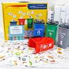 Recycling Game Set: Mini Trash Can and Cards for Early Childhood Education