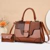 Bright Leather Women's Handbag 2-piece Set Women's Shoulder Small Square Bag Fashion Purse Lady Handbag Messenger Bag