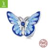 925 Sterling Silver Dream Butterfly Beaded Animal Silicone Bead Diy Bracelet Accessories