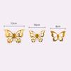1 Set Wall Sticker with Glue Hollow Out Design Paper Art 3D Butterfly Refrigerator Sticker Home Decoration Household Supplies