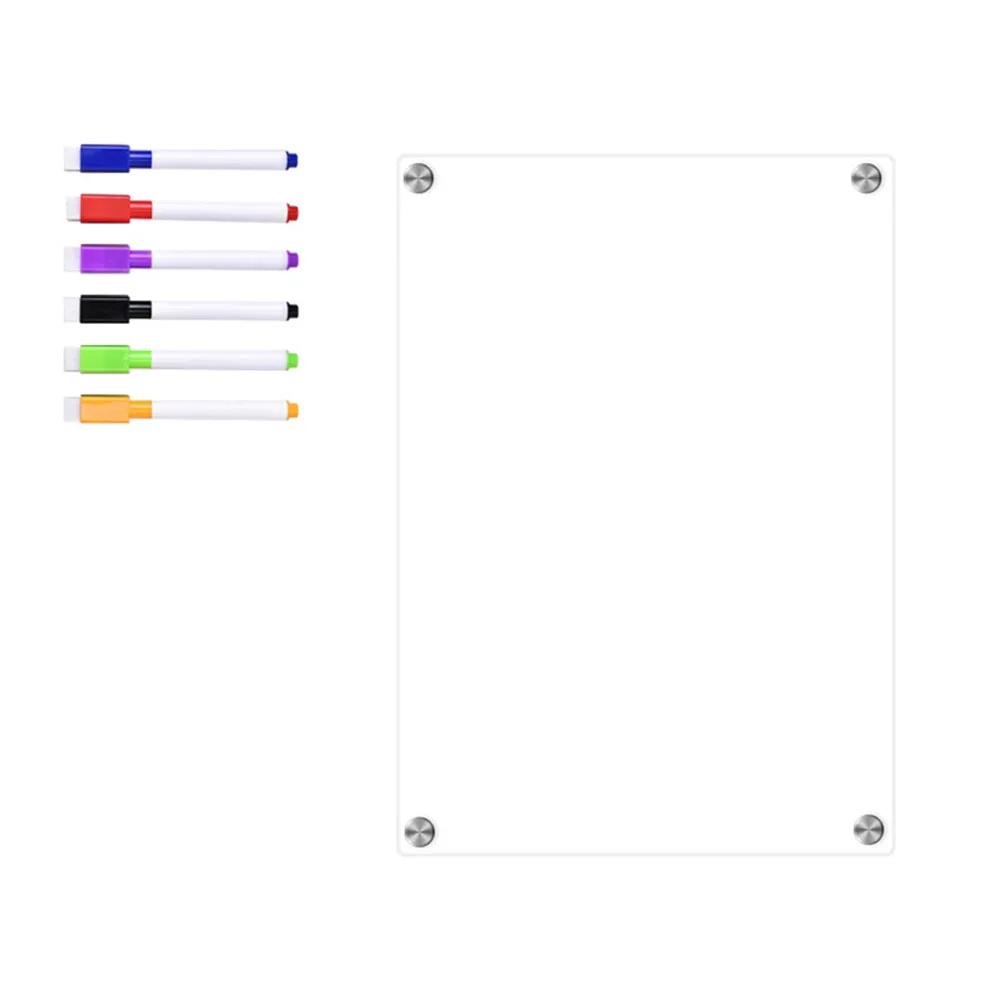 Clear Acrylic Magnetic Calendar Fridge Calendar Message Board Monthly Weekly Calendar Reusable Magnetic Dry Erase Board For Home