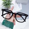 Korean Glasses Retro Large Frame Myopia Glasses Fashion Anti-blue Flat Mirror.