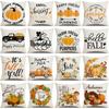 Thanksgiving Pillowcase Autumn Harvest Pumpkin Flax Home Pillow Sleeping Pillow Cushion Cover
