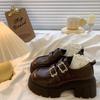 Small Loafers Leather Shoes 2025 Spring New Retro Platform Heightening Fashion British Mary Single Shoes Versatile