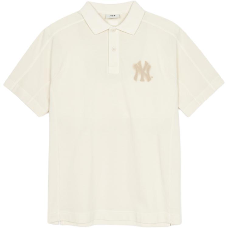 New MLB T Shirts Men's Beige 3APQB0453-50CRD