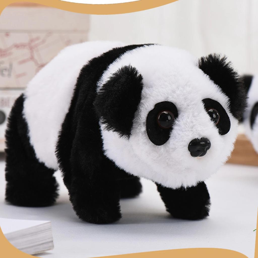 Cute Panda Pet Walking Singing Toy Plush Stuffed with Battery Control Birthday Gift for Boys Girls Electronic Plush Toys