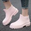 Ladies Casual Slip-on Flats Rain Boots Waterproof Working Boots Fashion Woman Rain Shoes Female Insulated Garden Galoshes 35-40