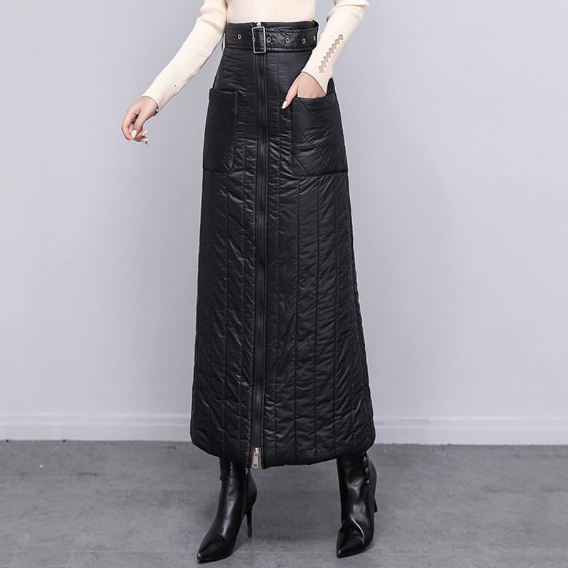 New Fashion Autumn Winter Women Loose Long Skirt Black Clothes