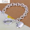 Fashion Charms 925 Stamp Silver Romantic Heart Pendant Bracelets for Women Wedding Party Gifts Fine Noble Jewelry Temperament