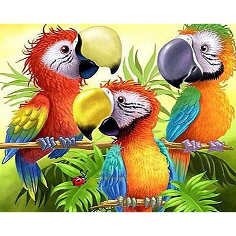 Diamond Embroidery Mosaic Animal Parrot Cross Stitch 5D DIY Diamond Painting Craft Kit Home Rhinestones Gift Decorati