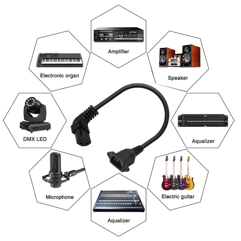 Удлинитель IEC320 C14 - C13 C14 с отверстиями для винтов C13 гнездо - C14 вилка угловой вверх/вниз/влево/вправо шнур питания