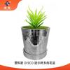 Disco Ball Planter Pot with Drainage Hole Ceramics Mirror Disco Ball Vase Plant Pot Flower Pot Flat Base Mirror Disco Ball Vase