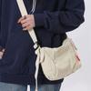 Canvas Bag Women's Large Capacity Crossbody Bag Men Solid Color Shoulder Bag