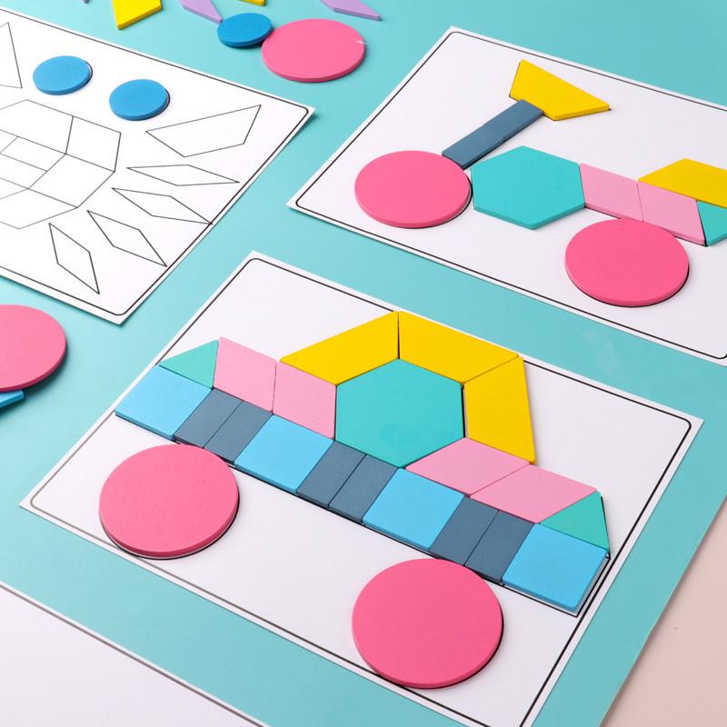 Wooden Color Creative Shape Recognition Puzzle Toy For Toddlers Early Education