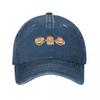 Cute Brown Monkey Curious George Baseball Cap Classic Distressed Cotton Sun Cap for Men Women Outdoor Running Golf Caps Hat