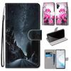 Fashion Painted Pattern Cover Lanyard Flip Leather Case For iPhone Samsung Huawei Honor Xiaomi Redmi OPPO Realme Moto Asus