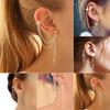 1Pc Punk Tassels Chain Leaf Fish Cross Charms Ear Stud Cuff Earring Jewelry Gift ADM