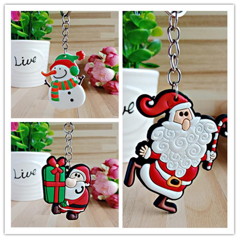 Christmas Keychain Christmas Decoration Santa Claus Elk Snowman Keychain New Year Decoration 2021 Children's Gift Key Ring Chris