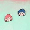 Cute Cartoon Girl Boy Brooches Metal Decorative Pins Student Pencil Bag Schoolbag Ornament Present for Kids