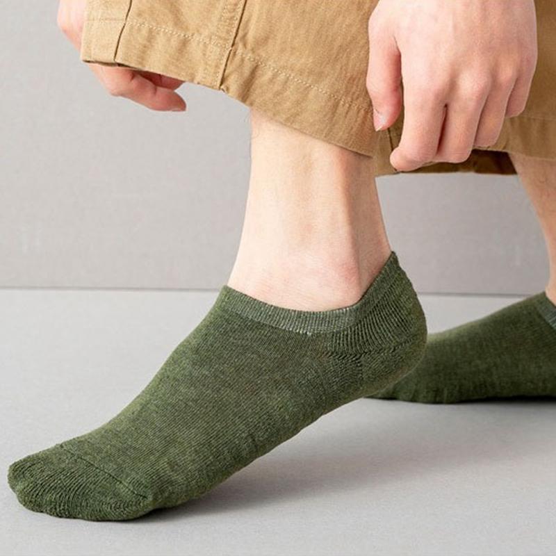 Men's Short Cotton Socks High Quality Crew Ankle Casual Soft Low-Cut Non-Slip Breathable Summer Autumn Sock for Male