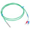 KType Thermocouple Probe Silicone Super Soft Temperature Measuring Line 0200 Celsius  Green 4x30mm(2meter )