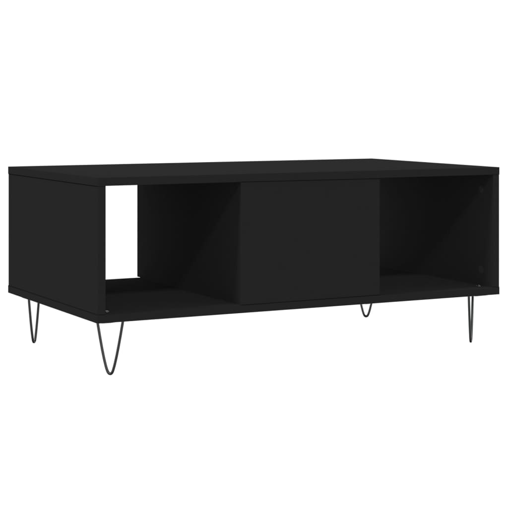  Coffee Table, Black, 90x50x36.5 Cm, Wood-based Material