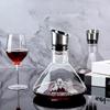 Glass Wine Decanter with Aerator Stainless Steel Filtration 12-Channel Aeration 1600ml Capacity Handcrafted Red Wine Carafe for Wine Bottles