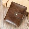 Vintage RFID Genuine Leather Men's Wallet Cowhide Multifunctional Money Clip Premium Feeling Genuine Leather Clutch Bag Tide